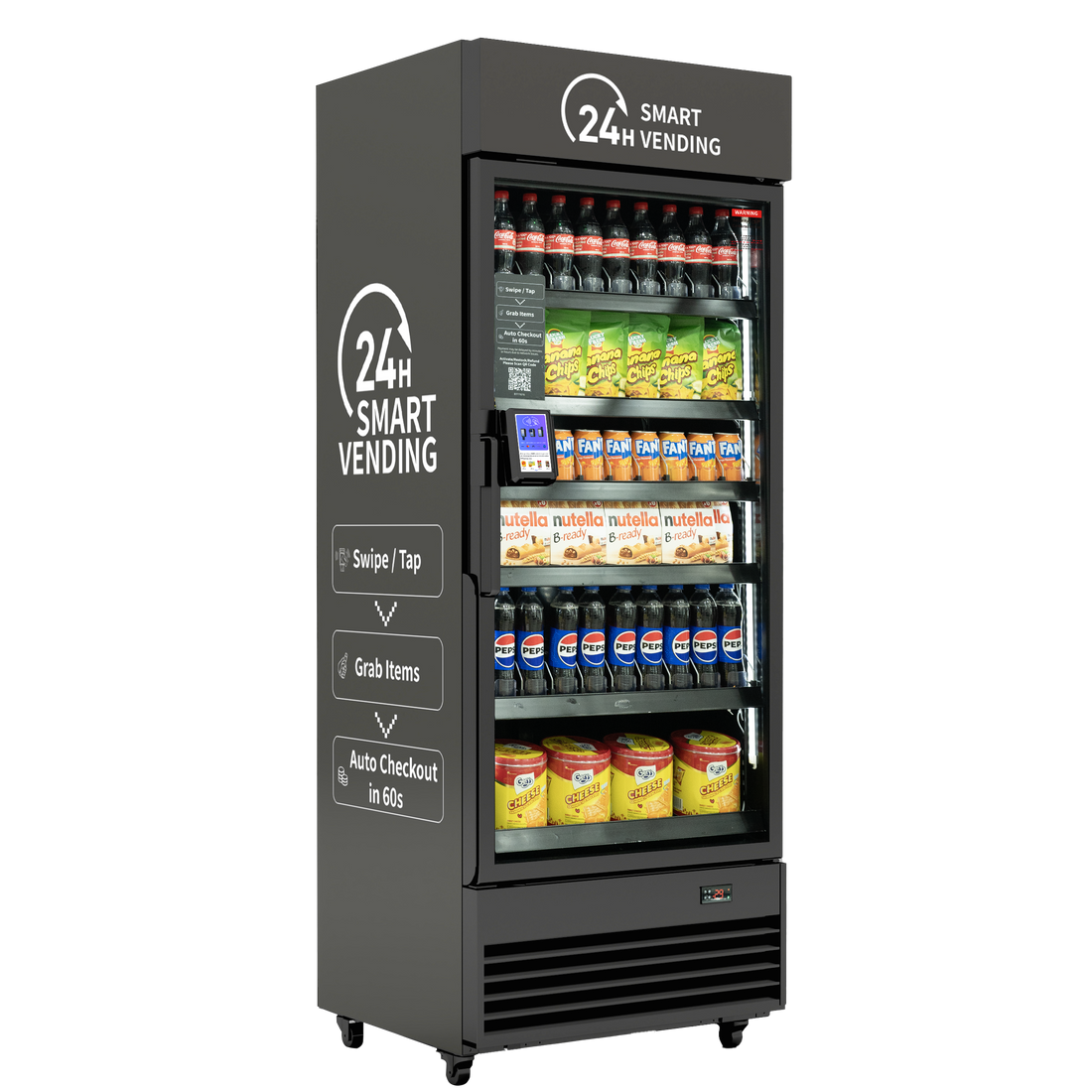 Magnetic Sticker--Please note your sticker model and customization details at checkout. Send reference designs to info@hahavendingstore.com  (click the email in the header or footer). We will confirm with you before production.