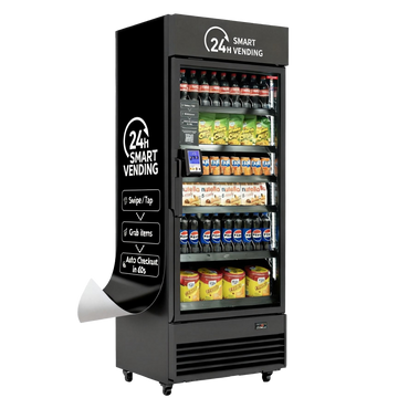 Magnetic Sticker--Please note your sticker model and customization details at checkout. Send reference designs to info@hahavendingstore.com  (click the email in the header or footer). We will confirm with you before production.